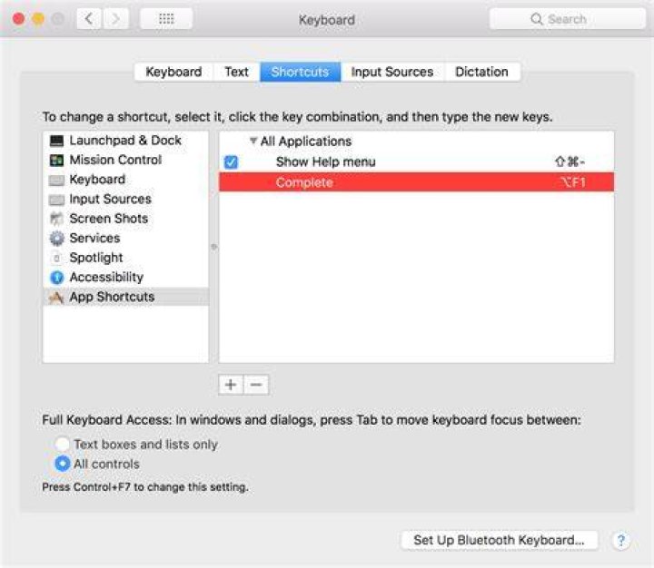Change keyboard shortcut for autocomplete on Mac OS