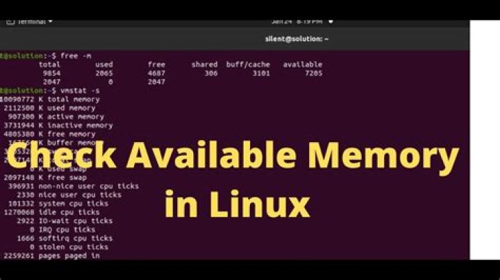 Check available memory in Linux