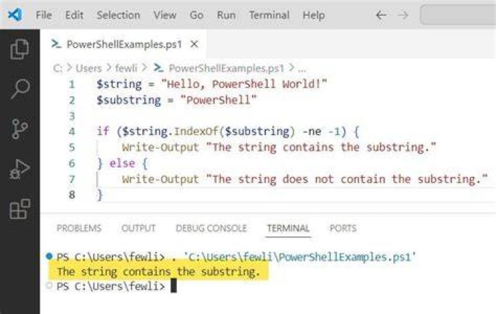 Check if a string contains any substring in an array in PowerShell