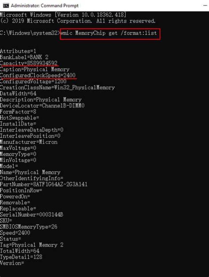 check ram all specs