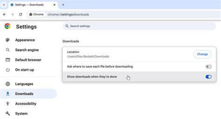 Chrome downloads display white font on white background