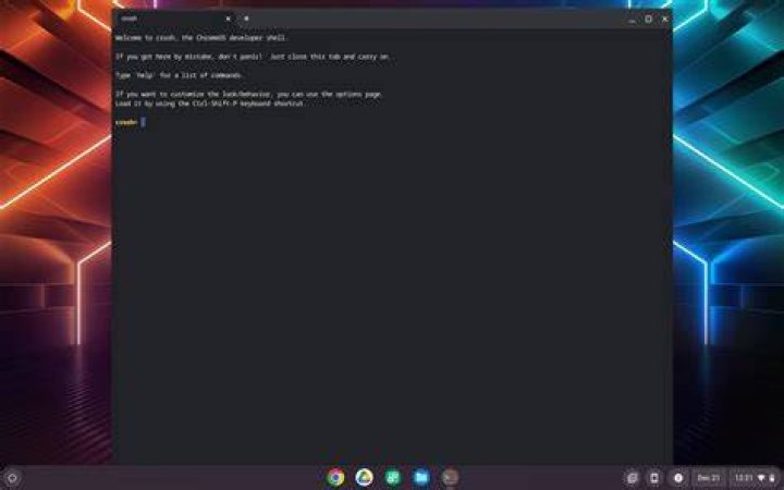 Chrome untrusted terminal and/or crosh