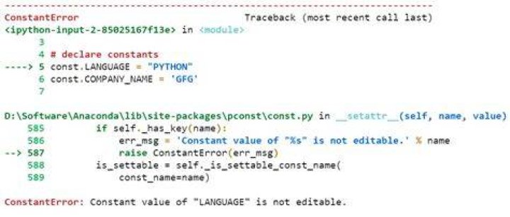 Class constants in python