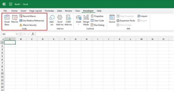 click developer tab