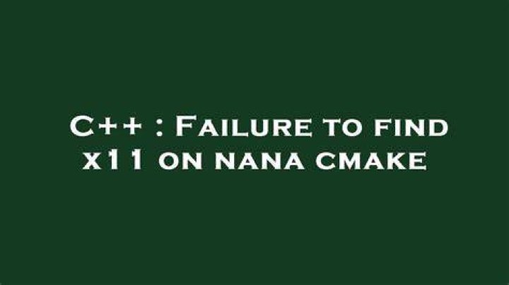 CMake can't find X11