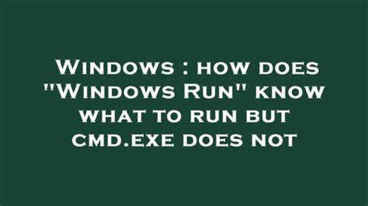 Cmd.exe does not work from run