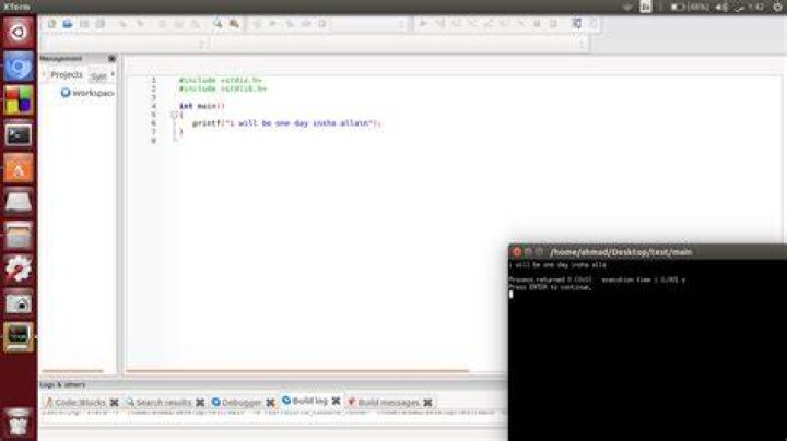 Code::Blocks output window Position in Ubuntu [duplicate]