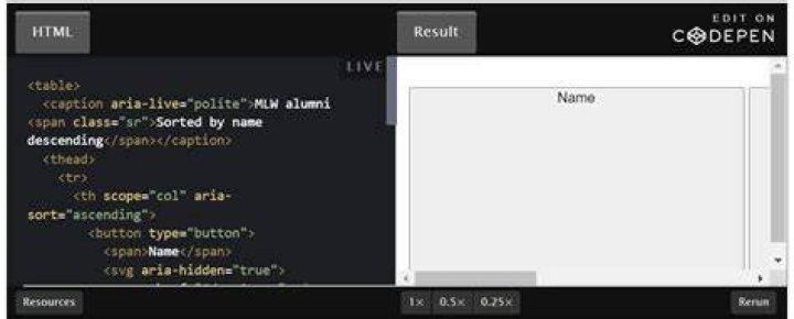 Codepen result
