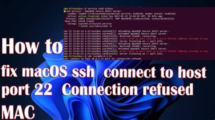 common issue : ssh: connect to host 10.0.2.15 port 22: Connection refused