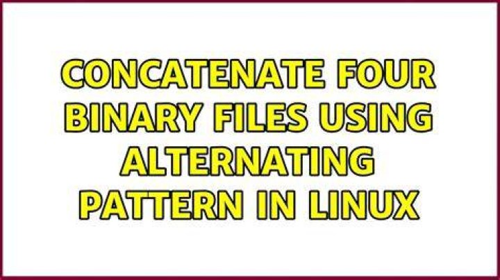Concatenate four binary files using alternating pattern in Linux
