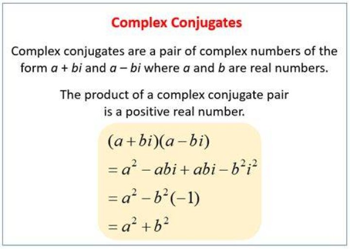 Conjugates of complex numbers