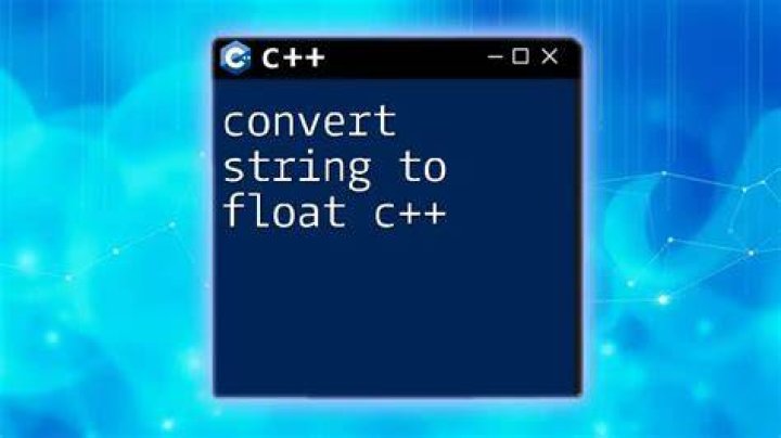 Convert float to std::string in C++
