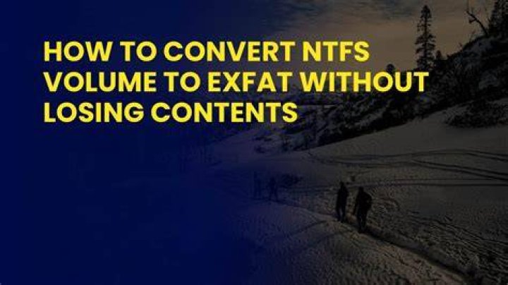 Convert NTFS volume to exFAT (without losing contents)