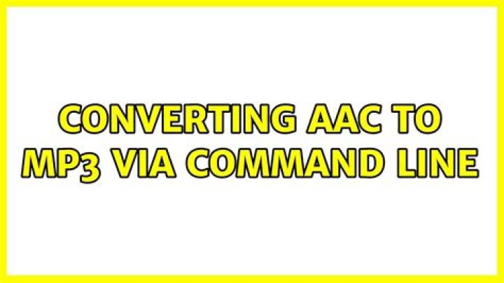 converting aac to mp3 via command line