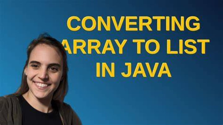 Converting array to list in Java