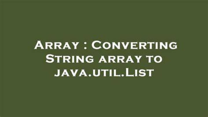 Converting String array to java.util.List