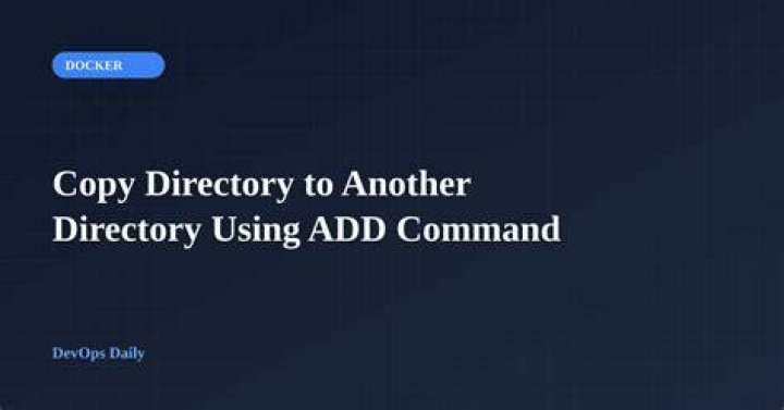 Copy directory to another directory using ADD command