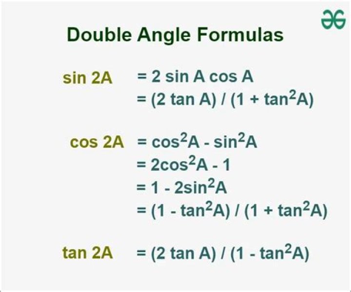 Could someone please explain double-angle identities?