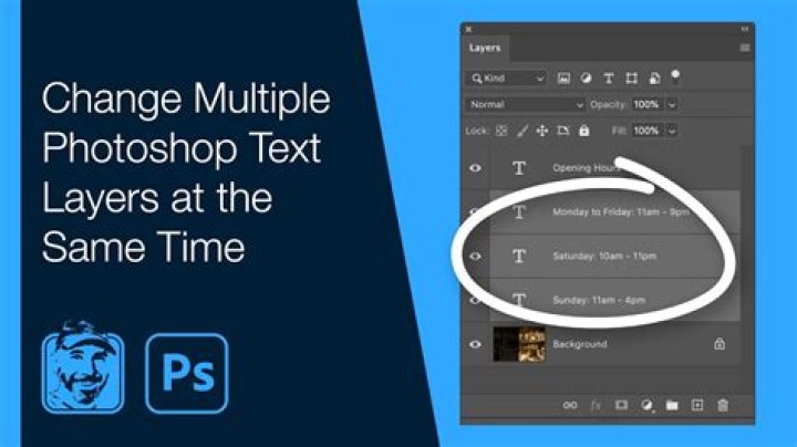 Create a text layer in psd