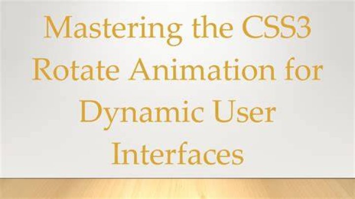 CSS3 Rotate Animation