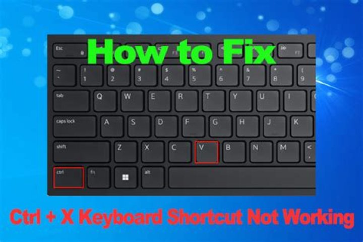 Ctrl+X keyboard shortcut not working on Windows 10