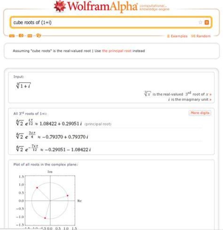 Cube roots of the complex numbers 1+i?