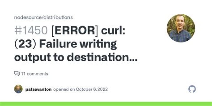 curl: (23) Failure writing output to destination