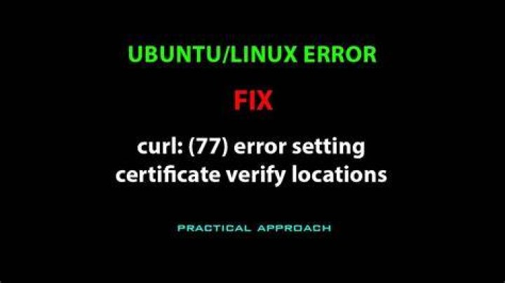 curl: (77) error setting certificate verify locations (Ubuntu 20.04.3 LTS)