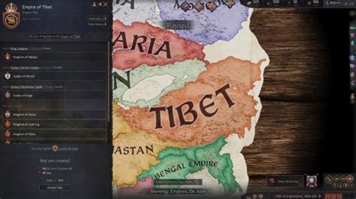 Custom empires / kingdoms and de jure
