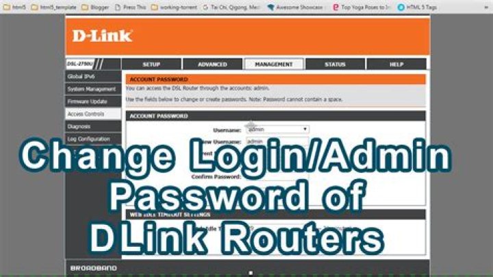 D-link router admin password reset