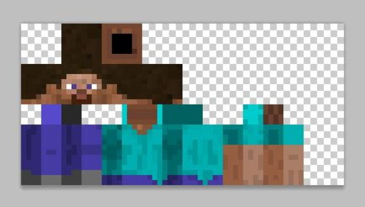 Default Minecraft skin showing transparency