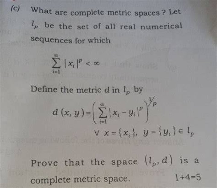 definition of a complete metric space