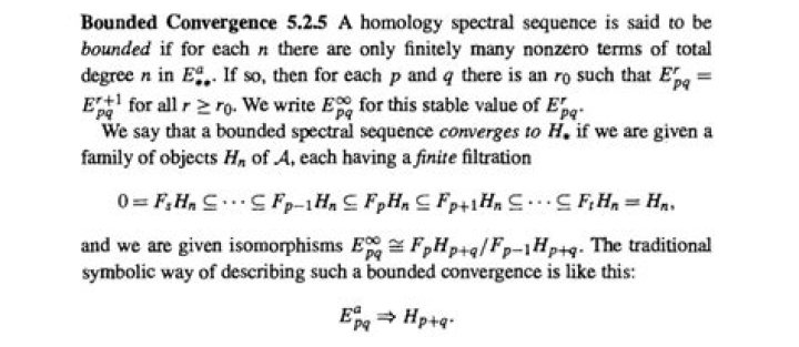 definition of convergence of a spectral sequence