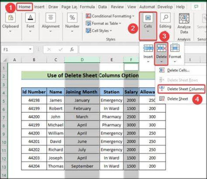 Deleting specific rows/columns from excel