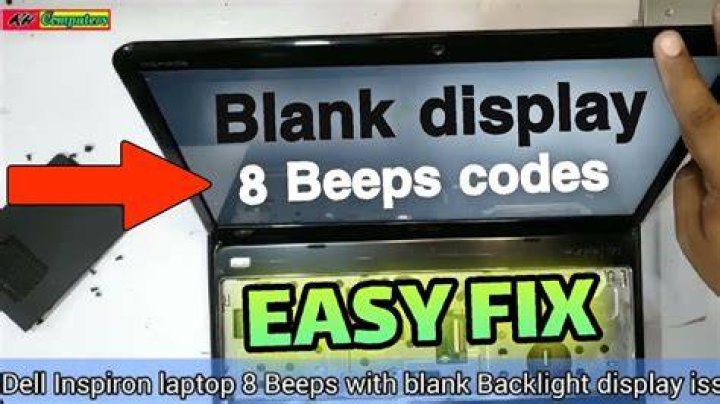 Dell inspiron N5050 8 beeps because 