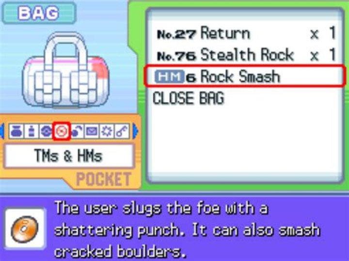 Description for rock smash