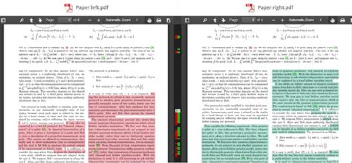 Diff of two pdf files?