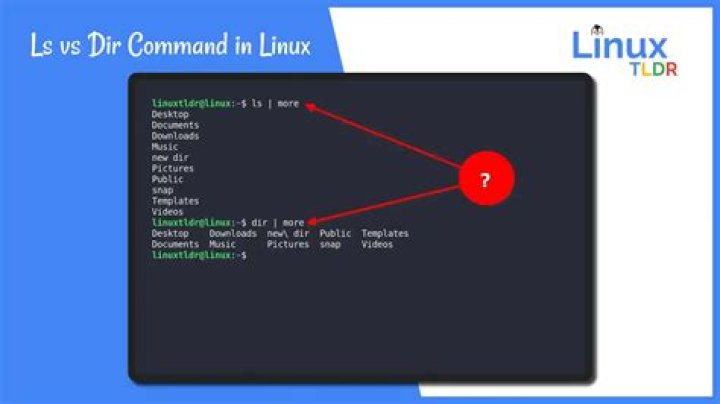 Difference between 'dir' and 'ls' terminal commands?