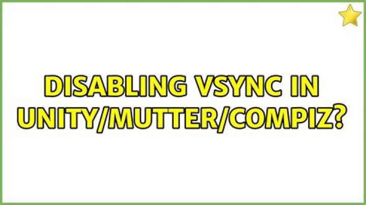 Disabling vsync in Unity/Mutter/Compiz?
