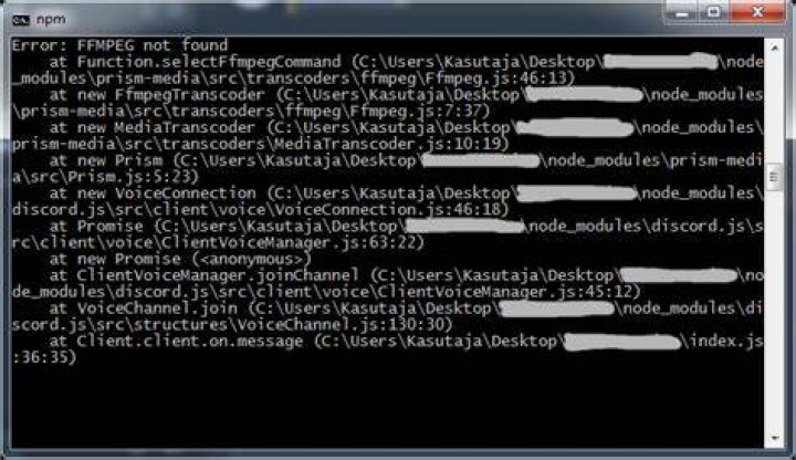 Discord bot: Fix ‘FFMPEG not found’