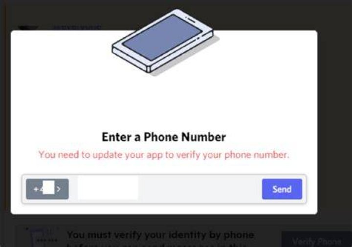 Discord (the desktop program), says I need to update the app in order to verify the phone number. Is there an option in Discord to update it?