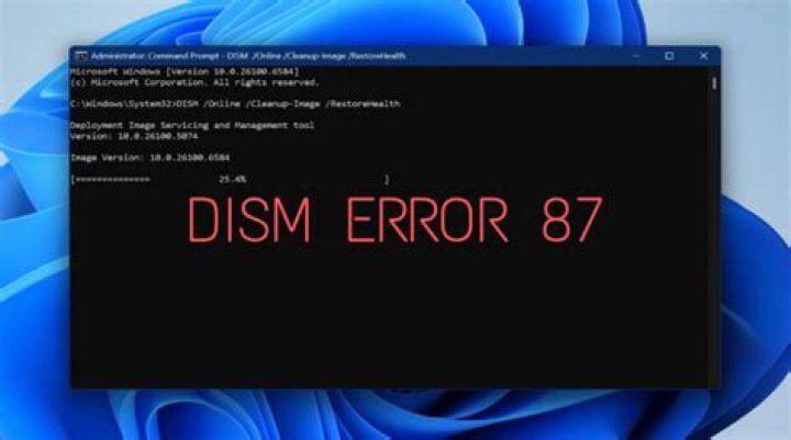 DISM error 87 the add-package option is unknown