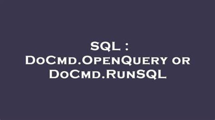 DoCmd.OpenQuery or DoCmd.RunSQL