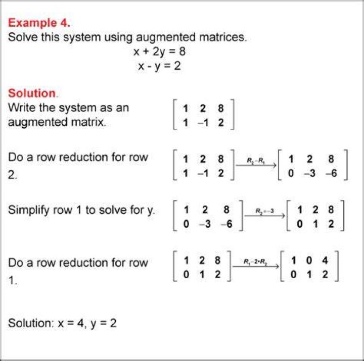 Does one always use augmented matrices to solve systems of linear equations?