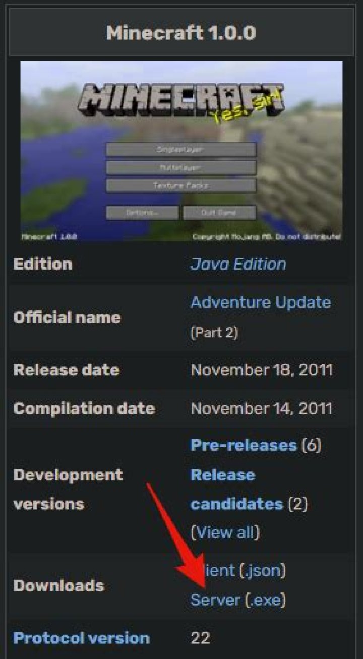 Does the Server exe or Server jar file for minecraft 1.0.0 still exist?