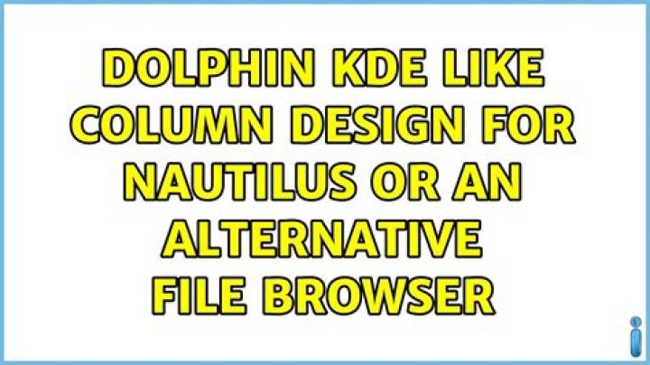 Dolphin KDE like column design for Nautilus or an alternative file browser