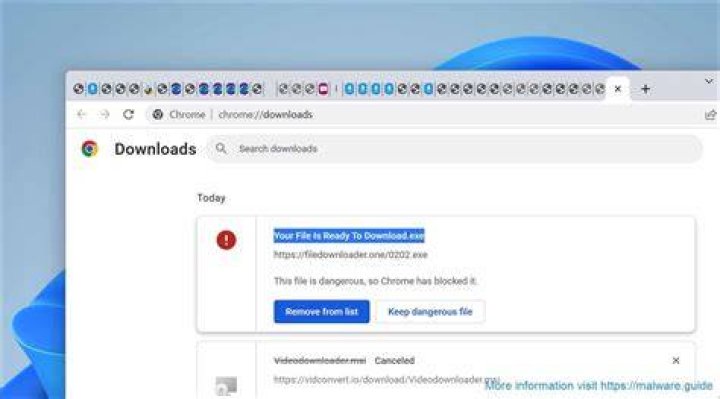 Downloaded file is removed immediately by Chrome