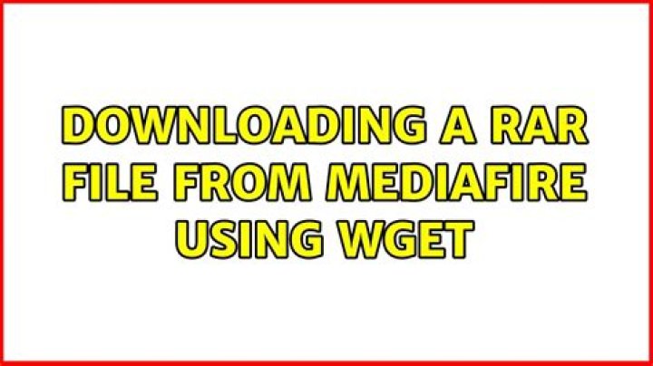 Downloading a RAR file from Mediafire using WGET