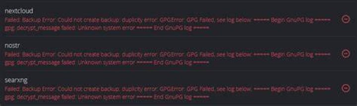 Duplicity Error Message when Backing Up
