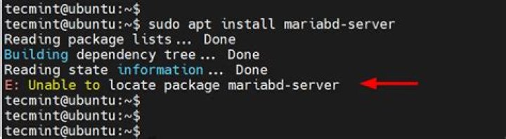 E: Unable to locate package lamp-server